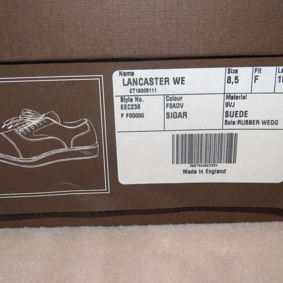 Church\'s Lancaster Wedge Brown Suede Captoe Oxford 100 Last US 9.5F NWB main image 5